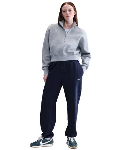 Nike Women's  Sportswear Phoenix Fleece High-waisted Oversized Sweatpants In Blue