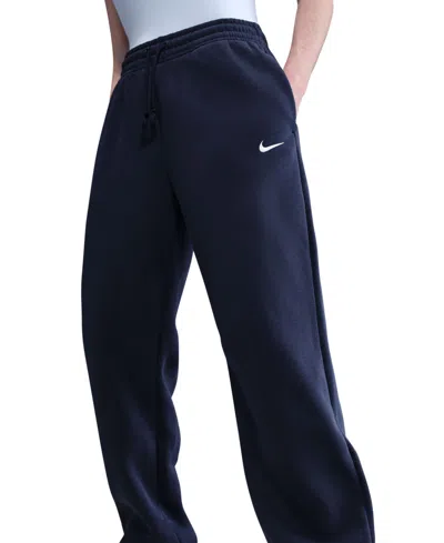 Nike Women's  Sportswear Phoenix Fleece High-waisted Oversized Sweatpants In Blue
