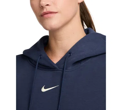 Nike Sportswear Women's Phoenix Fleece Oversized Pullover Hoodie In Blue
