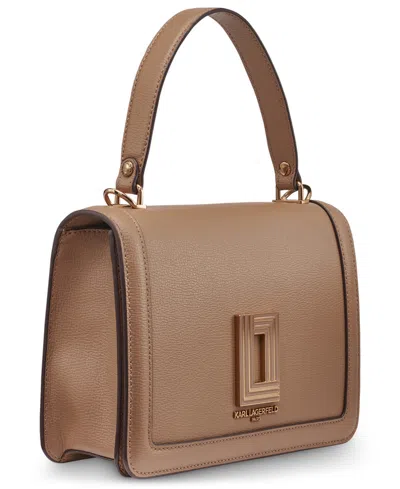 Karl Lagerfeld Simone Flap Crossbody In Brown