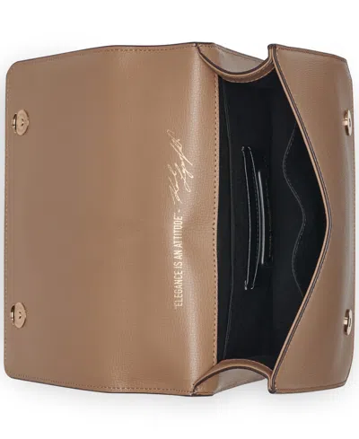 Karl Lagerfeld Simone Flap Crossbody In Brown