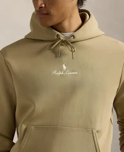 Polo Ralph Lauren Logo-embroidered Hoodie In Brown