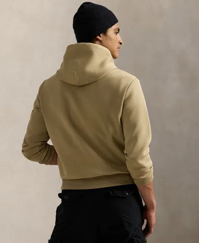 Polo Ralph Lauren Logo-embroidered Hoodie In Brown