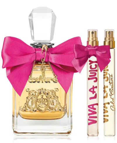Juicy Couture Viva La Juicy Eau De Parfum 3-piece Fragrance Gift Set In Transparent