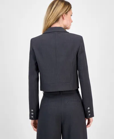 Guess Women's Joandra Double-breasted Cropped Blazer In Black