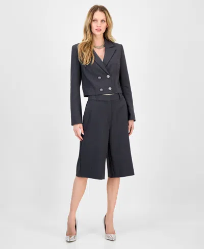 Guess Women's Joandra Double-breasted Cropped Blazer In Black