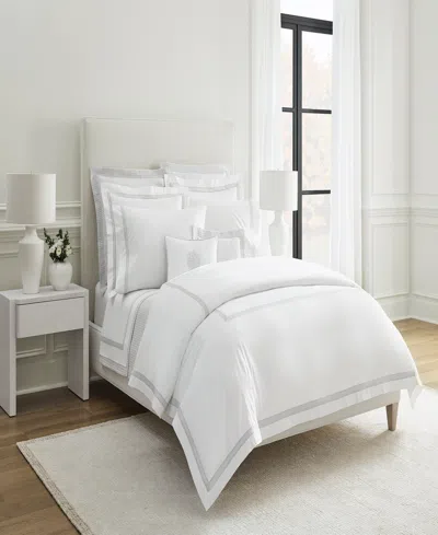 Sferra Estate Woven Cotton Duvet Cover, King In White