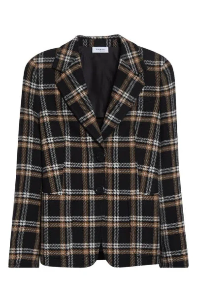 Akris Punto Plaid Wool Blend Jacket In Multi