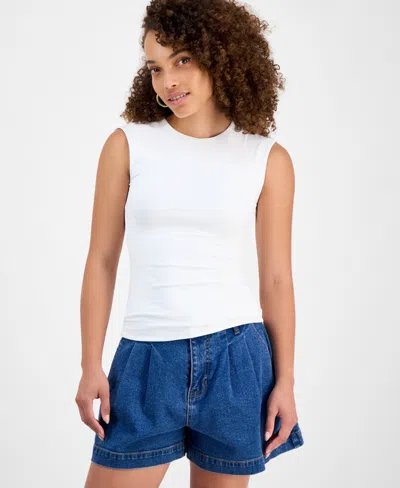 And Now This Petite Crewneck Sleeveless Top, Exclusively At Macy's In White