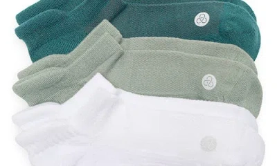 Zella 3-pack Tab Ankle Socks In Gray