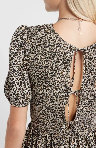 Bp. Reversible Puff Sleeve Minidress In Multi