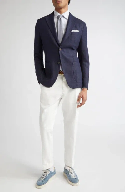 Eleventy Single Breasted Soft Jacket In Blue