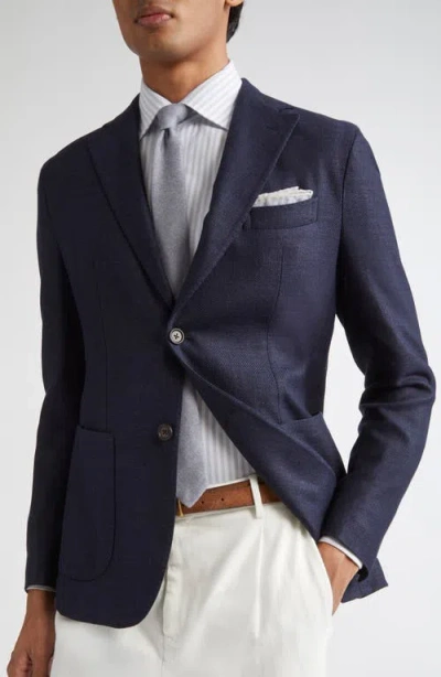 Eleventy Single Breasted Soft Jacket In Blue