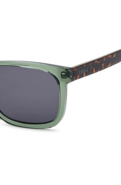 Fossil 56mm Rectangular Sunglasses In Green