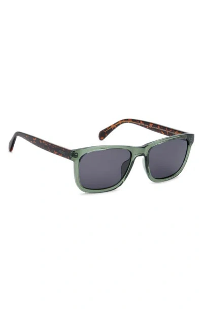 Fossil 56mm Rectangular Sunglasses In Green