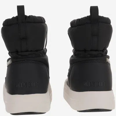 Moon Boot Park Strap Panda Face Snow Boots In Black