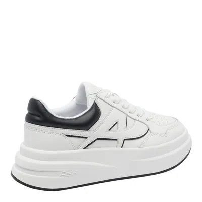 Ash Low Top Leather Sneakers With Platform Sole In White