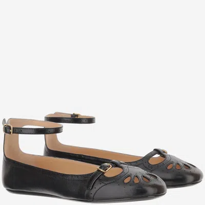 Chloé Black Misty Ballerinas In Black