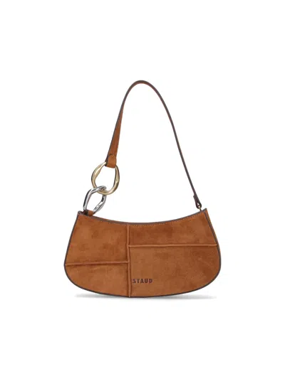 Staud Ollie Suede Shoulder Bag In Brown