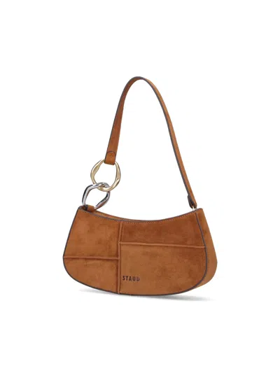 Staud Ollie Suede Shoulder Bag In Brown