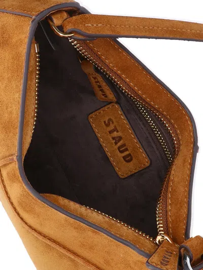 Staud Ollie Suede Shoulder Bag In Brown