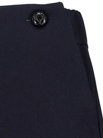 Sibel Saral Cropped Wide-leg Trousers With Button Details In Blue