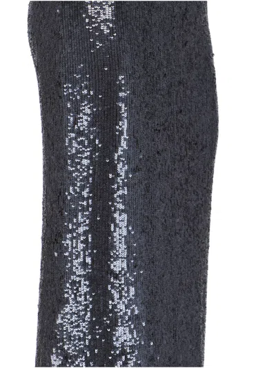 P.a.r.o.s.h Midi Skirt With Sequin Embellishment And Straight Silhouette In Gray