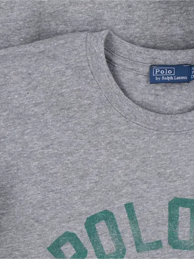 Polo Ralph Lauren Logo T-shirt In Gray