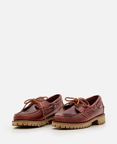 Sebago Ranger Waxy Leather Moccasins In Brown