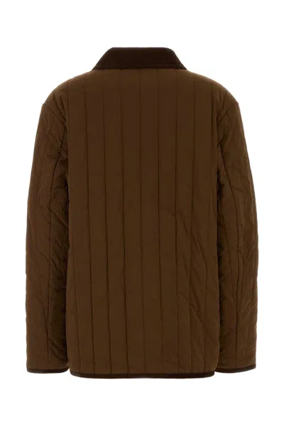 Apc A.p.c. Brown Stretch Nylon Leone Jacket In Brown
