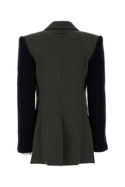 Jean Paul Gaultier Double-breasted Wool Blend Blazer Pockets In Green