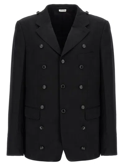 Comme Des Garçons Homme Deux Comme Des Garçons Homme Plus Double Layer Blazer Coat In Black