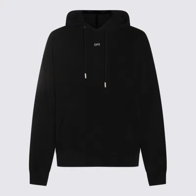 Off-white Hooded Sweatshirt Featuring Graphic Print In Black