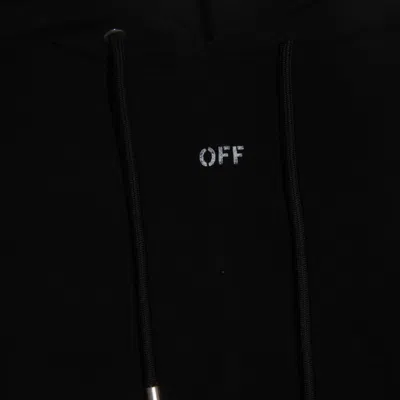 Off-white Hooded Sweatshirt Featuring Graphic Print In Black