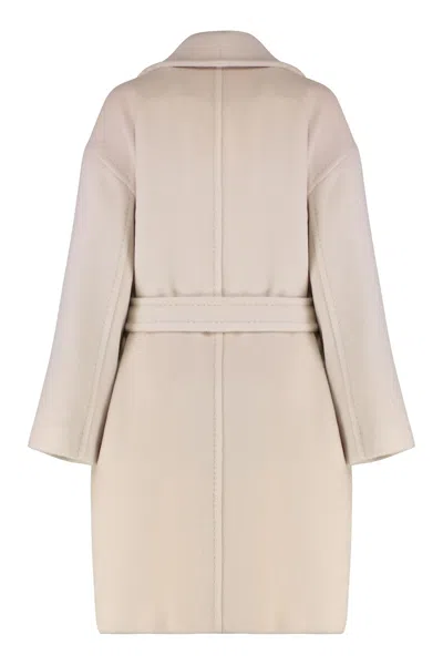 Max Mara Studio Cloruro Wool And Alpaca Coat In Neutral
