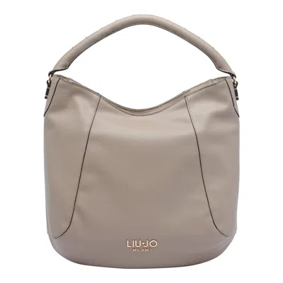 Liu •jo Structured Logo Tote Bag With Shoulder Strap In Gray