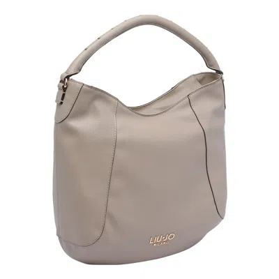 Liu •jo Structured Logo Tote Bag With Shoulder Strap In Gray