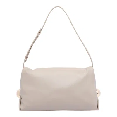 Liu •jo Adjustable Strap Foldover Flap Shoulder Bag In Neutral