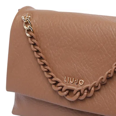 Liu •jo Crossbody Bag With Chain And Flap In Brown