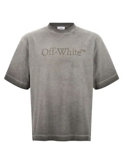 Off-white T-shirt With Logo In Gray