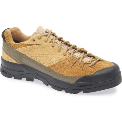 Salomon Textured Tan And Brown Sneakers In Multi