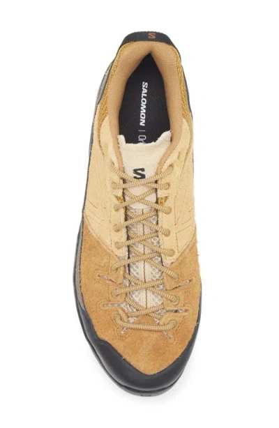 Salomon Textured Tan And Brown Sneakers In Multi