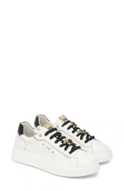 Nerogiardini Studded Platform Sneaker In White