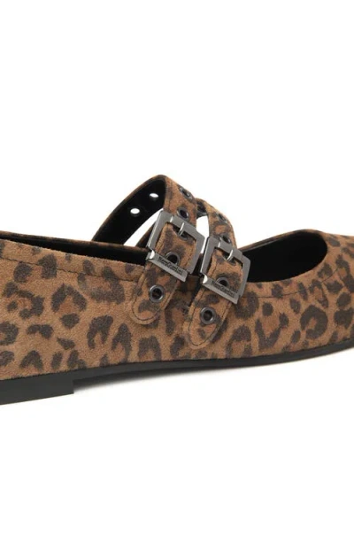 Nerogiardini Double Strap Ballet Flat In Brown