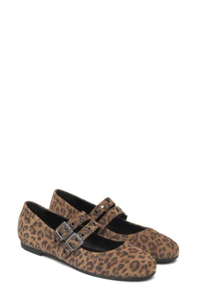 Nerogiardini Double Strap Ballet Flat In Brown