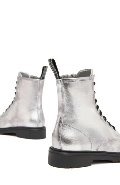 Nerogiardini Clean Combat Boot In Silver