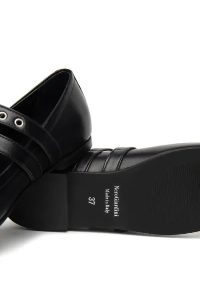 Nerogiardini Double Strap Ballet Flat In Black