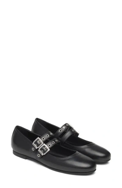 Nerogiardini Double Strap Ballet Flat In Black