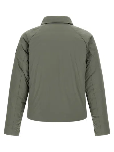 Canada Goose Cropped Padded Jacket With Button-up Front In Gray