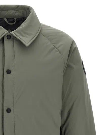 Canada Goose Cropped Padded Jacket With Button-up Front In Gray